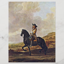 Retrato del caballo de Pieter Schout de Keyser Tho Tarjeton