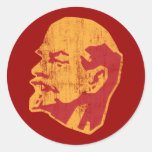 retrato del cccp de Vladimir Lenin Etiquetas Redondas