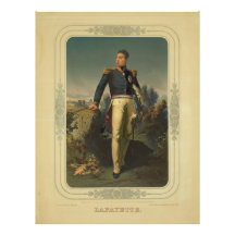 Retrato del general francés marqués de Lafayette Fotografía