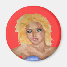 retrato del maquillaje iman para frigorífico