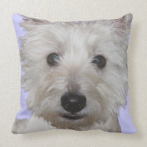 Retrato del oeste de Terrier de la montaña almohadas