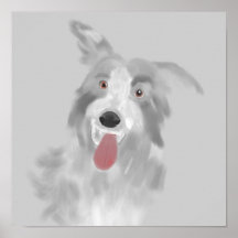 retrato del perro de revestimiento poster