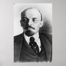 Retrato del ruso Vladimir Ilyich Lenin Poster