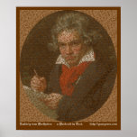 Retrato del texto de Beethoven Posters