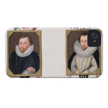 Retrato doble de sir Francis Drake (c.1540-96) a Case-Mate iPhone 4 Protector