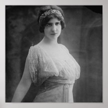 Retrato francés de Beriza de la margarita del cant Poster