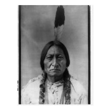 Retrato indio del vintage del nativo americano postal