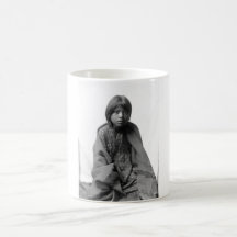 Retrato indio del vintage del nativo americano taza de café
