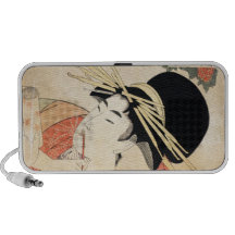 Retrato japonés fresco del geisha del ukiyo-e del  mp3 altavoz