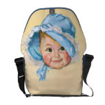 Retrato lindo del bebé bolsas messenger