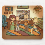 Retrato Mousepad de la familia alfombrillas de raton 