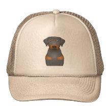 Retrato negro y del moreno del Coonhound del dibuj Gorras De Camionero