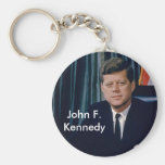 Retrato oficial de JFK del public domain Llaveros