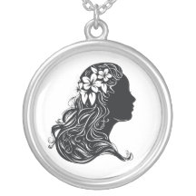 retrato retro blanco y negro de la mujer hermosa grimpola personalizada