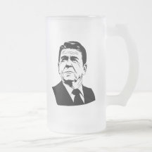 Retrato retro de Ronald Reagan los an o 80 Taza De Café