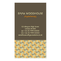 ¡Retro! Armadura:: Brown, naranja, beige Tarjeta Personal