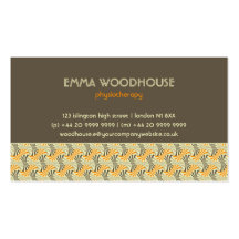 ¡Retro! Armadura:: Brown, naranja, beige Tarjetas De Visita