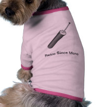 Retro desde mono ropa para mascota
