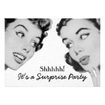 Retro diga a la fiesta de cumpleaños de la sorpres invitacion personalizada