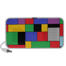 retro enrrollado de las cajas coloridas sistema altavoz