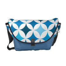 Retro geométrico moderno sea azul bolsa messenger