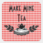 Retro haga los míos el té pegatinas  