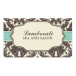 Retro moderno con clase elegante del damasco del e tarjetas de visita