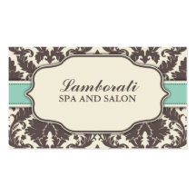 Retro moderno con clase elegante del damasco del e tarjetas de visita