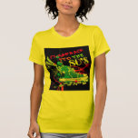 Retroceso a la zapatilla de deporte del neón de lo camisetas