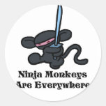 Retroceso negro de Ninja Pegatinas