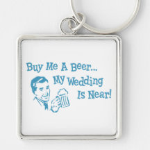 Retros azules me compran una cerveza que mi boda e llavero