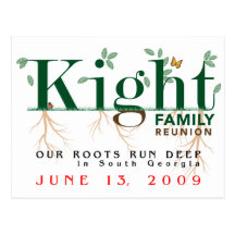 Reunión de familia de Kight 2009 Tarjeta Postal