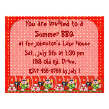Reunión de familia de la invitación de la barbacoa