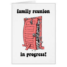 Reunión de familia divertida tarjeton