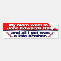 Reunión de la campaña de John Edwards Pegatina De Parachoque
