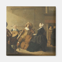 Reunión musical del alfarero de Pieter Symonz Imán De Nevera