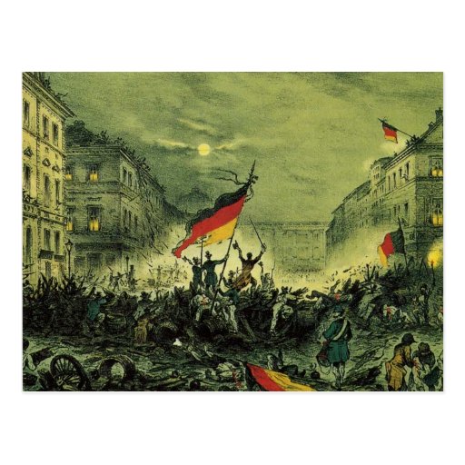 Revolución 1848 en Berlín Tarjeta Postal