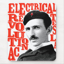 Revolución de Nikola Tesla Alfombrillas De Raton