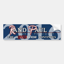 Revolución de Paul 2016 del rand (versión E) Pegatina De Parachoque