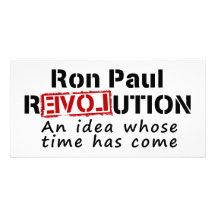 Revolución de Ron Paul una idea cuya ha venido hor Tarjeta Personal Con Foto