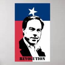 Revolución de Straus (con la bandera de Tejas) Posters