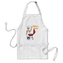 Rey Apron de la parrilla Delantal