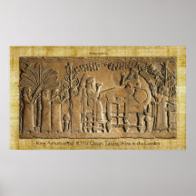 Rey asirio Ashurbanipal HIstoric Art Poster