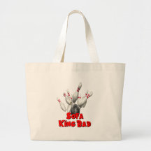 Rey Bad Bowling del sofá Bolsas Lienzo
