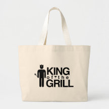 Rey de la parrilla bolsas lienzo