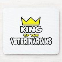 Rey de los veterinarios alfombrillas de ratón