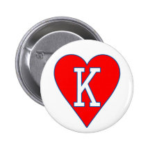 Rey del botón de los corazones pins
