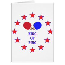 Rey del ping-pong tarjeta