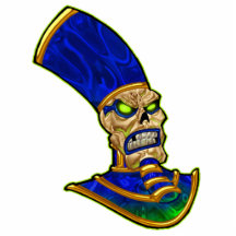 Rey egipcio Skull Skeleton Art del Pharaoh Escultura Fotografica