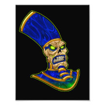 Rey egipcio Skull Skeleton Art del Pharaoh Arte Fotográfico